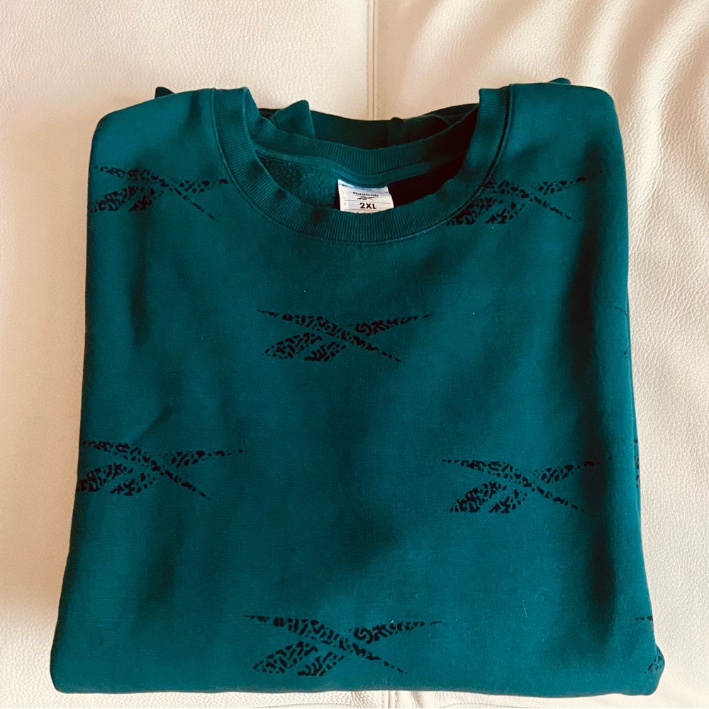 Reebok Fleece Sweatshirt Classic Fit Forest Green 2XL Men’s